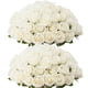 thumbnail image 1 of 50 unidades de rosas artificiales Jefuzh, flores sintéticas de seda blanca, 1 of 7