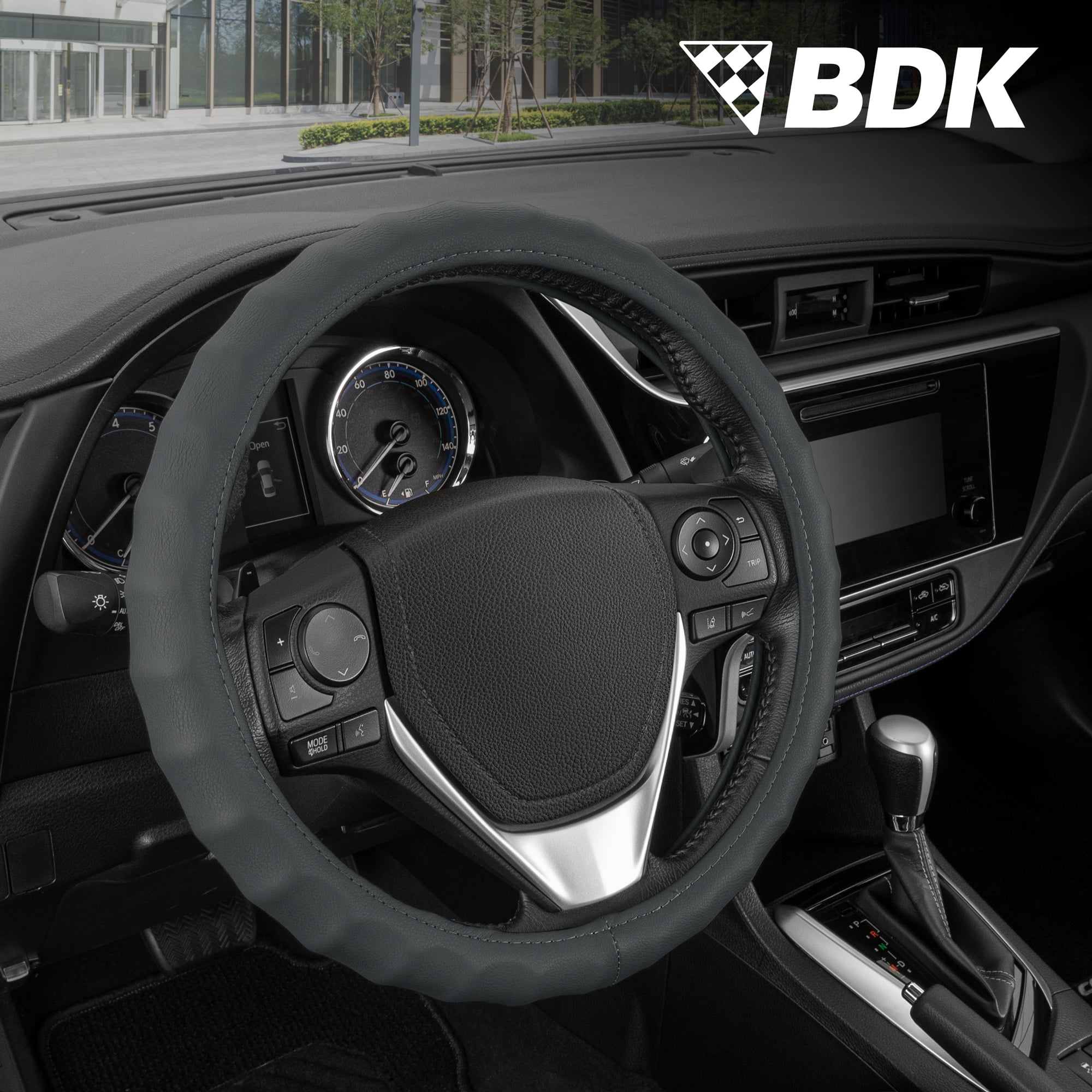 BDK 14.5-15.5 Jesus Fish Licensed Design Steering Wheel Cover 