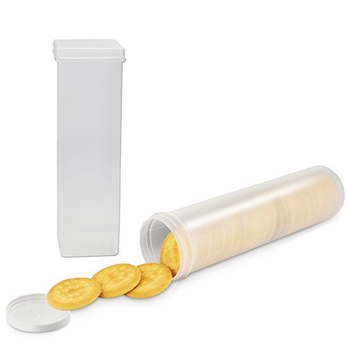 KOVOT Cracker And Cookie Storage Container Set of 2 Includes 1 Round