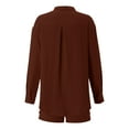 thumbnail image 3 of Short Set Two Piece Outfits Sets Button Down Shirt Top and Shorts Women Summer Outfits Cute Outfits, 3 of 4