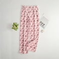 thumbnail image 4 of Women's Star Print Plush Pajama Pants, Elastic Waist with 2 Pockets, Fuchsia Pink, Size XXXL, 4 of 5