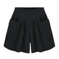 thumbnail image 4 of TRUBKH shorts for women athletic shorts for women linen shorts womens shorts casual bermuda shorts for women Black 6XL, 4 of 4