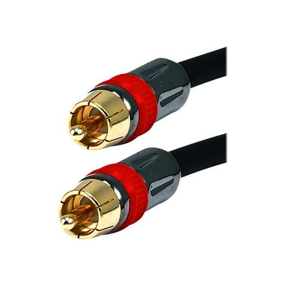 Monoprice - Video / digital audio cable (coaxial) - composite video / audio / SPDIF - RCA male to RCA male - 75 ft - double shielded coaxial - molded