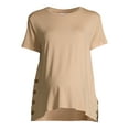 thumbnail image 5 of Planet Motherhood Maternity Women's Nursing T-Shirt with Side Buttons, 5 of 5
