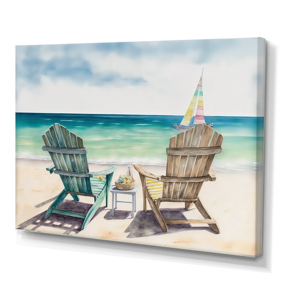 Designart Relax At The Beach III Canvas Wall Art