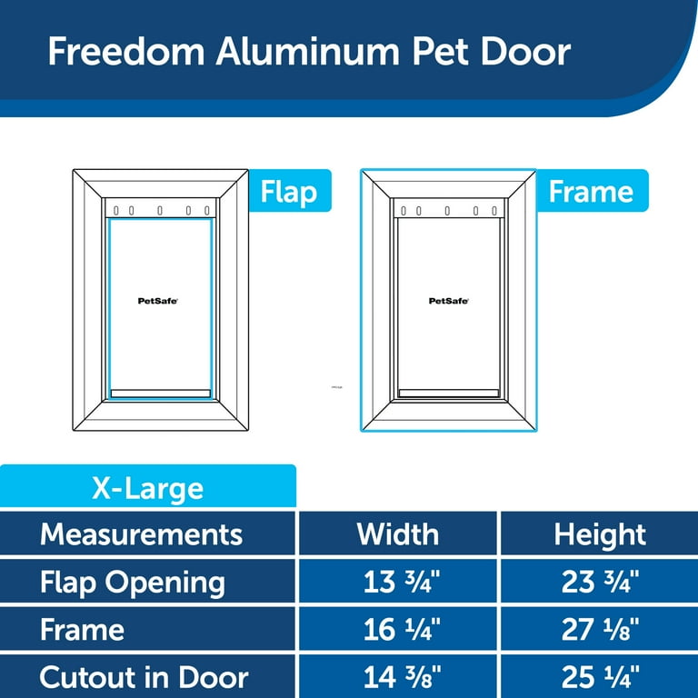 PetSafe Freedom Aluminum Pet Door X Large White Walmart