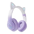thumbnail image 1 of Auriculares inalámbricos LED Estéreo CUTICAT Cat Ear V5.0 Ajustable Plegable para juegos blanco morado, 1 of 8