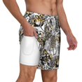 thumbnail image 3 of Balery Tulips Flowers Mens Swim Trunks Swim Shorts for Men Quick Dry Inseam Beach Shorts with Compression Liner Pocket-Medium, 3 of 9