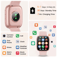 thumbnail image 5 of Smart Watch for Men Women, 1.83-inch IP68 Waterproof Smartwatch with Bluetooth Call (Answer/Make Calls), 100+ Sports Modes Fitness Tracker, Compatible with Android and iPhone, Gift pink, 5 of 8