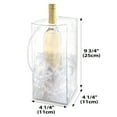 thumbnail image 2 of Muka 3 Pcs PVC Wine Bag with Handle, Collapsible Wine Cooler Ice Bag for Party, Champagne, Wine-Clear, 2 of 7