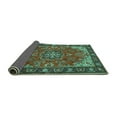 thumbnail image 2 of Ahgly Company Indoor Rectangle Medallion Turquoise Blue Traditional Area Rugs, 2' x 4', 2 of 4