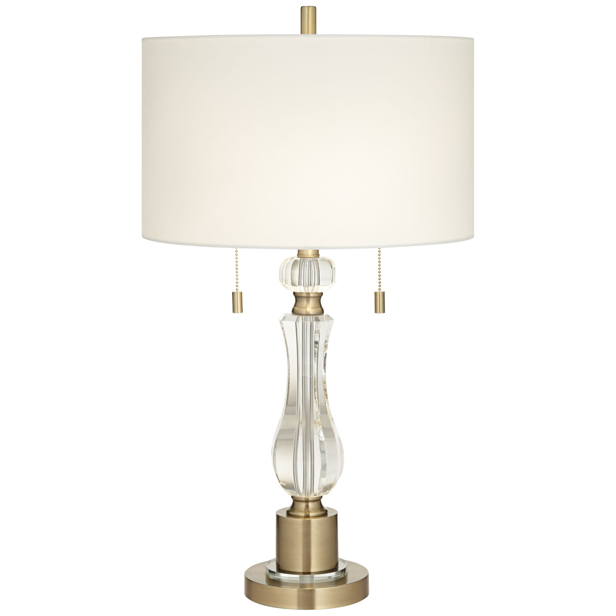 Vienna Full Spectrum Jordan 27 1/2" Tall Traditional Table Lamp Pull Chain Brass Finish Metal Crystal Single Living Room Bedroom