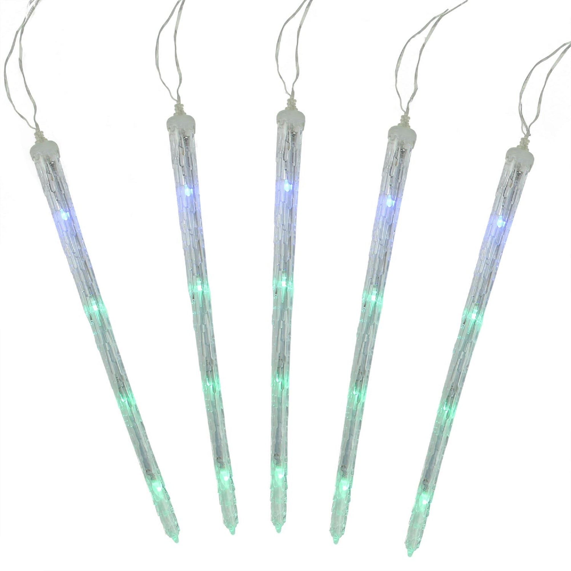 Northlight 5ct Dripping Transparent Icicle Christmas Light Tubes Multi
