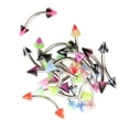 thumbnail image 4 of serony 20 x Cone Barbell Curved Ear Tragus Piercing Rings Eyebrow Bars Jewelley Body, 4 of 6