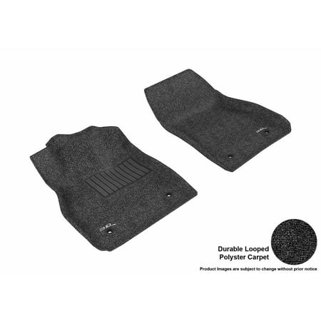 - 3D MAXpider 2013-2015 Chevrolet Malibu Front Row All Weather Floor Liners in Black Carpet