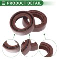 thumbnail image 5 of Unique Bargains Universal Oil Seal TC Double Lip w Steel Spring Seal Ring Rotary Shaft Seal 17x25x7mm High Pressure FKM Rubber Brown 5 Pcs, 5 of 7