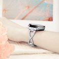 thumbnail image 5 of BANDOVA X-Shape Metal Band with Sparkly Rhinestones, Dressy Bracelet Compatible with Samsung Galaxy Watch 7/6/5/4, Silver, 20mm, 5 of 6