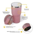 thumbnail image 6 of RTIC 30 oz Ceramic Lined Insulated Essential Tumbler, Leak-Resistant Lid, Dusty Rose, 6 of 6
