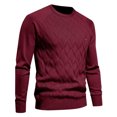 thumbnail image 5 of AherBiu Chandails pour Hommes Col Rond Manches Longues Chandail Tricoté Automne Hiver Décontracté Thermique Coton, 5 of 5
