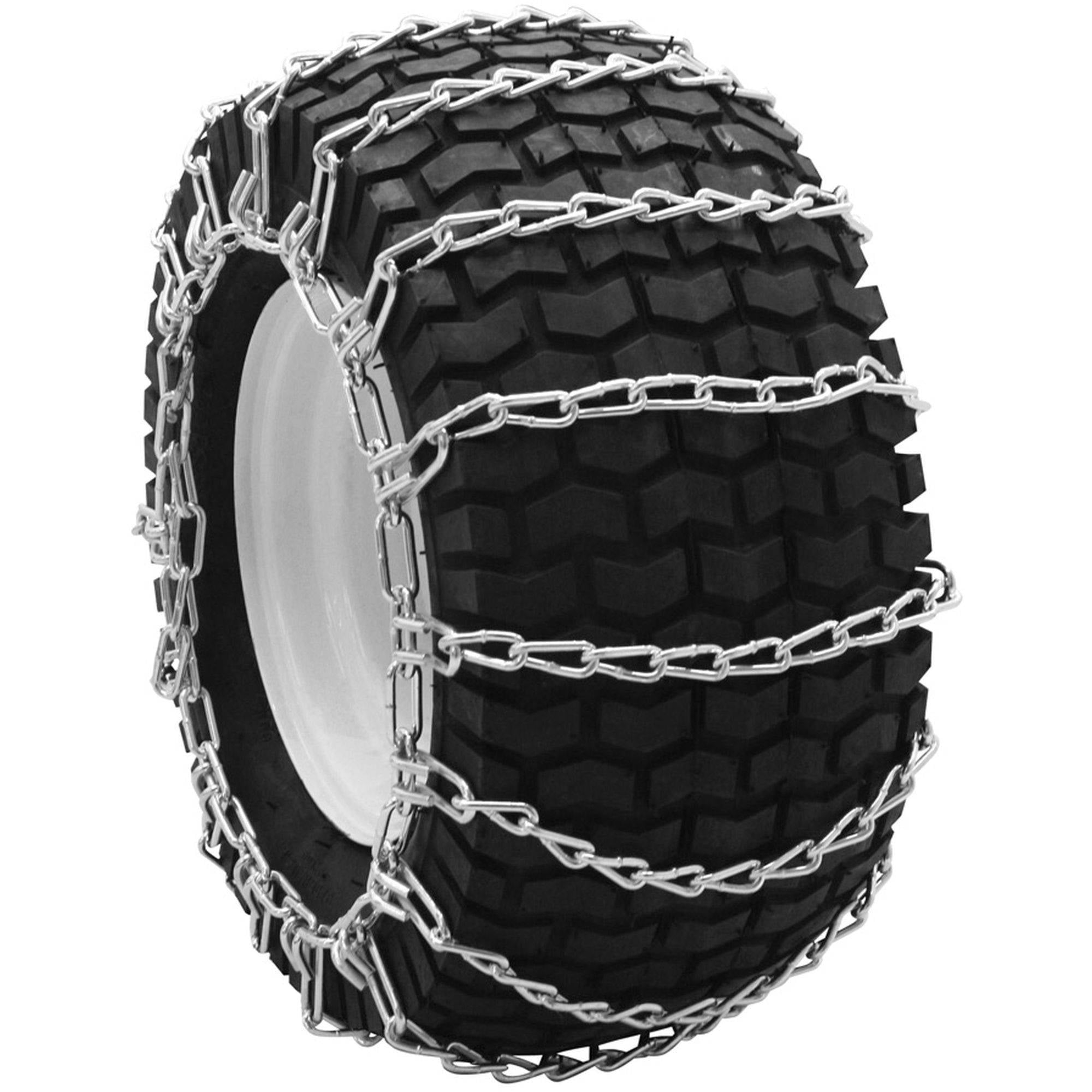 TireChain.com Compatible with John Deere 3043D AG R1 Rear 11.2-24 V-BAR Duo Grip Tire Chains 