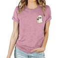 thumbnail image 5 of Jsaierl Halloween Shirts Women Funny Pumpkin Ghost Graphic Tees Going Out Crewneck T-shirt Short Sleeve Holiday Blouse Tops Halloween Gifts, 5 of 9