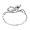 thumbnail image 3 of Edgy Snake Coil Wrap Sterling Silver Band Ring - 9, 3 of 8
