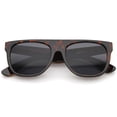 thumbnail image 2 of zeroUV - Modern Super Flat-Top Wide Temple Horn Rimmed Sunglasses 55mm - 55mm, 2 of 5