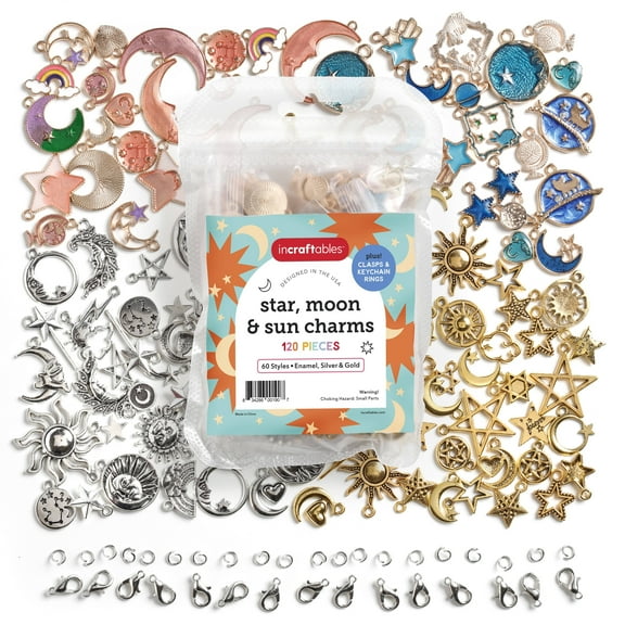 Incraftables Charms Pendants Kits for Teens DIY Jewelry Making 120 Pieces