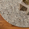 thumbnail image 2 of Dash & Albert Cat's Paw Hand Micro Hooked Wool Rug, 6', Grey, 2 of 5