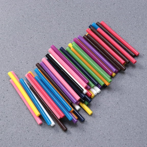 FELTECHELECTR Hot Melt Stick 60Pcs Mini Glue Sticks Assorted Color for General Users DIY Art Crafts