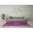 thumbnail image 3 of Ahgly Company Indoor Rectangle Medallion Purple Traditional Area Rugs, 4' x 6', 3 of 4