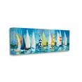 thumbnail image 3 of Stupell Industries Regatta Sailboat Fleet Transportation Painting Gallery Wrapped Canvas Print Wall Art, 40 x 17, 3 of 7