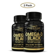 FREZZOR Omega 3 Black Green Lipped Mussel Oil Joint Pain Relief Inflammation Supplement, Heart and Immune Support