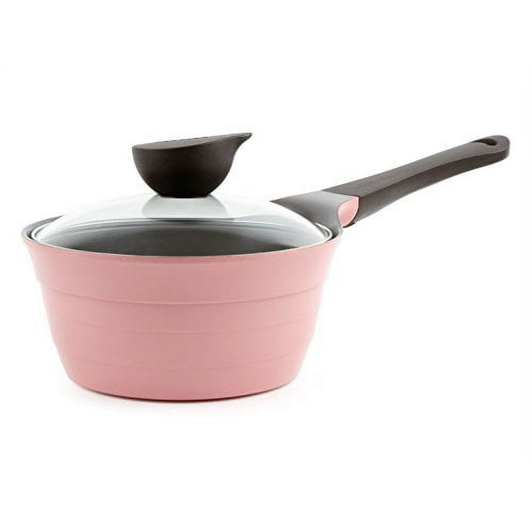 Neoflam Eela Natural mineral Ceramic Ecolon Coating Cast iron ware Cookware  Pot 10p Set Pink …