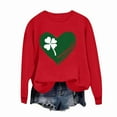thumbnail image 6 of Uootdi Valentines Day Long Sleeve Shirts for Women Love Heart Print Crewneck Tops Valentines Holiday Cute Outfit Gift, 6 of 8