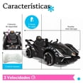 thumbnail image 2 of Montable Eléctrico The Baby Shop - go kart eléctrico, control remoto, 12v, luz, sonido Negro -, 2 of 6