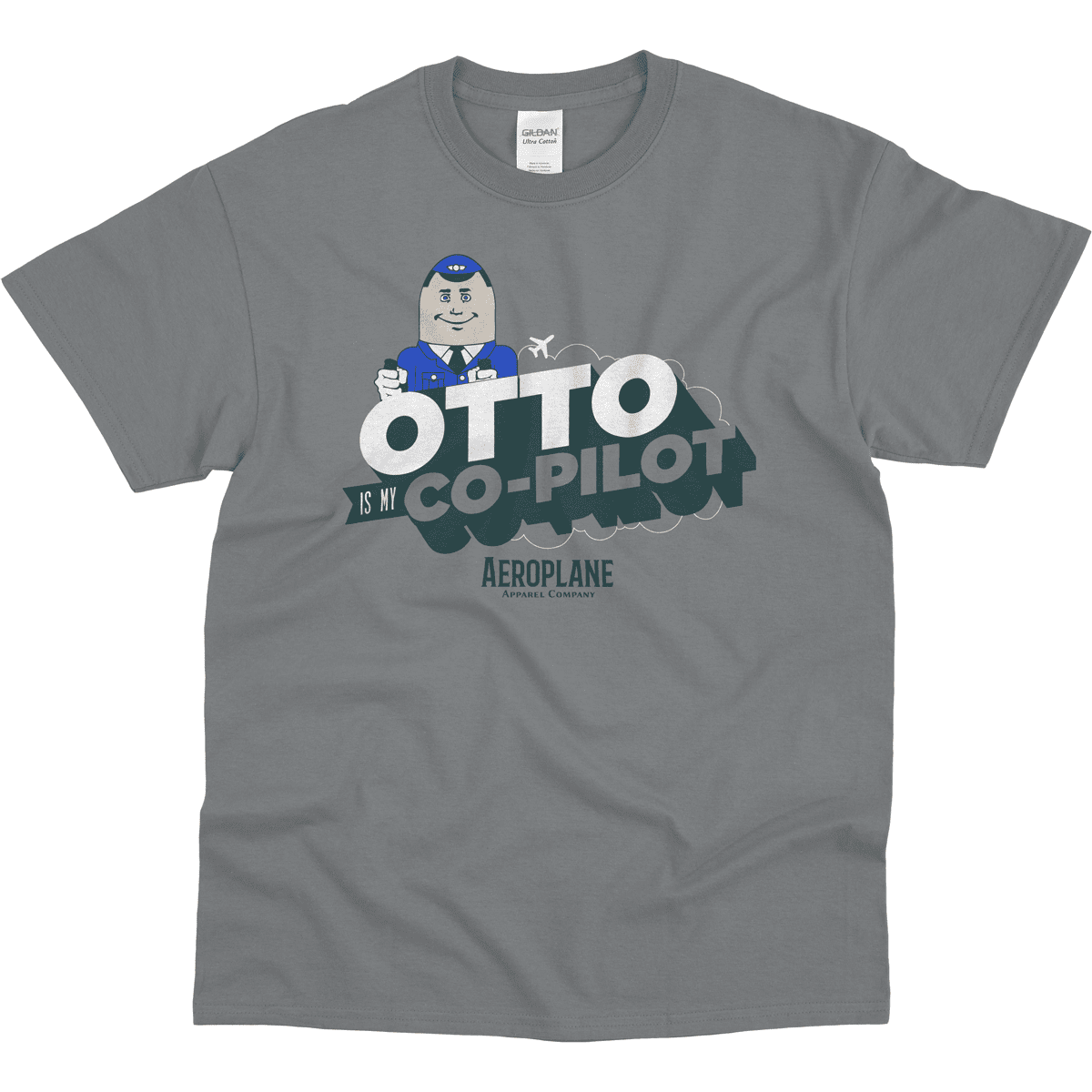 Airplane Otto Adult Regular Fit Heather T-Shirt