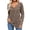 Coffee, variant on EDFBUYKRS Blouses for Women Dressy Casual Crewneck Womens Tops Pleated Long Sleeve Shirts for Women Blouses M