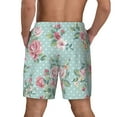 thumbnail image 4 of Haiem Vintage Floral Mens Swim Trunks with Compression Liner 2 in 1 Swimming Shorts Stretch Swimwear Quick Dry,Board Shorts-XX-Large, 4 of 9