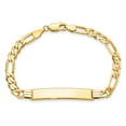 thumbnail image 4 of 10k Yellow Gold Bracelet ID Figaro 6.61 mm 7 in Link, 4 of 4