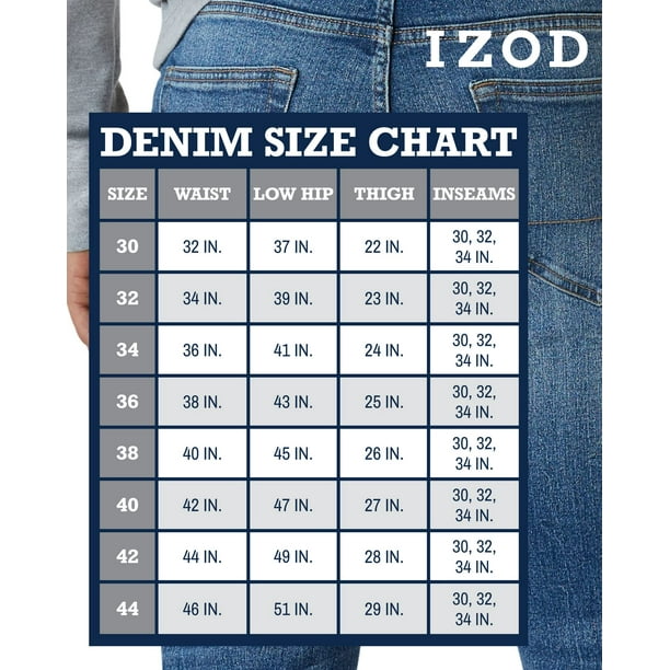 IZOD Men's Comfort Stretch Denim, Straight Leg, Relaxed Fit Jeans