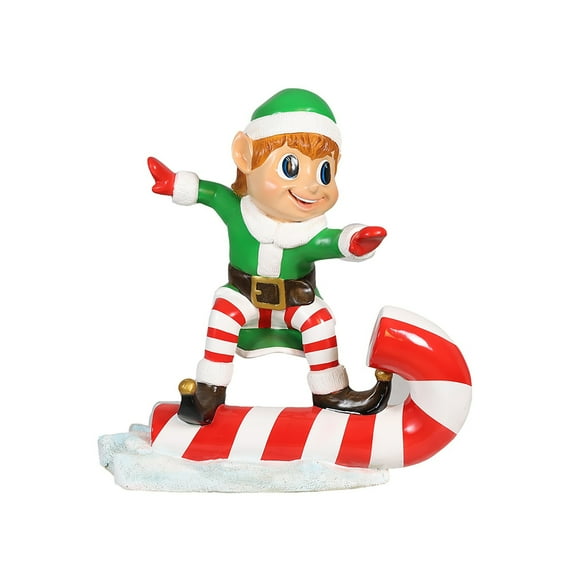 Universal Statues Elf On Candy Cane Surf Commercial Christmas Outdoor Decoration - 35"
