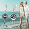 thumbnail image 6 of Cross Earrings Sterling Silver Dangle Drop Leverback Cross Earrings Religion Jewellery Christians Gifts for Women Men, 6 of 10