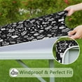 thumbnail image 6 of Retro Steampunk Astronomy Elastic Table Cover - Snug Fit Square Tablecloth for Outdoor Use (Black/Gold), 6 of 6