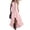 Pink, variant on Noric Women's Sleeveless Maxi Dresses Cotton Linen Lapel High Low Zip Up Dress with Ruffle Hem Casual A-Line Summer Dresses