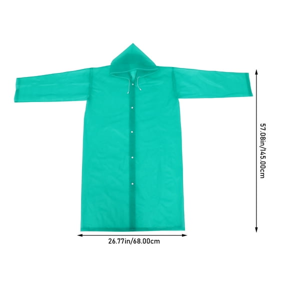 Phenofice Adult Rain Poncho EVA For Travel 1Pcs 56.98X26.72X0.04In