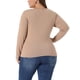 thumbnail image 3 of GRACE & GRANDEUR Suéteres de Pullover Curvy de Talla Grande para Mujeres con Cuello en V Profundo 4X Caqui, 3 of 6