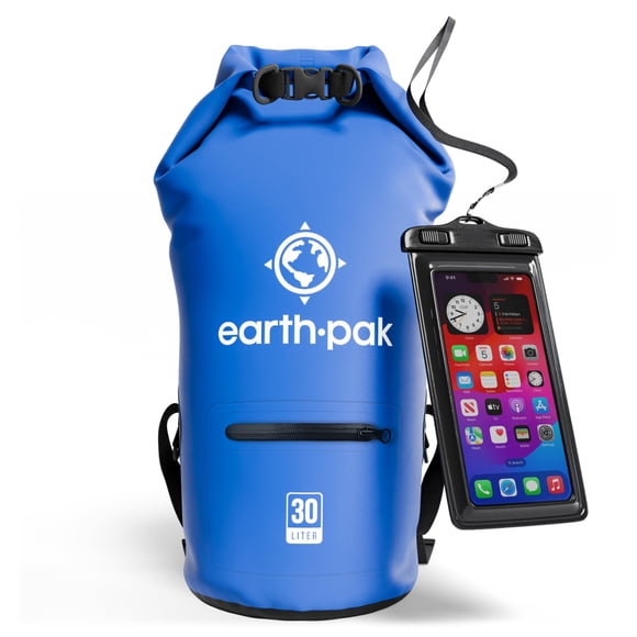 Mochila impermeable Earth Pak 30L con funda para teléfono