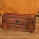 thumbnail image 2 of Caja de madera hecha a mano con cerradura cajas de joyería de almacenamiento retro para el caso de madera para los pendientes, collar, pulsera, tesoro para el caso del organizador del pecho Feliz Sencillez, 2 of 5