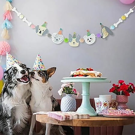

Holiday Pendants Pet Birthday Party Dog Birthday Pull Flags Decorate The Venue Layout Hangs